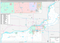 Rock Island Wall Map Premium Style